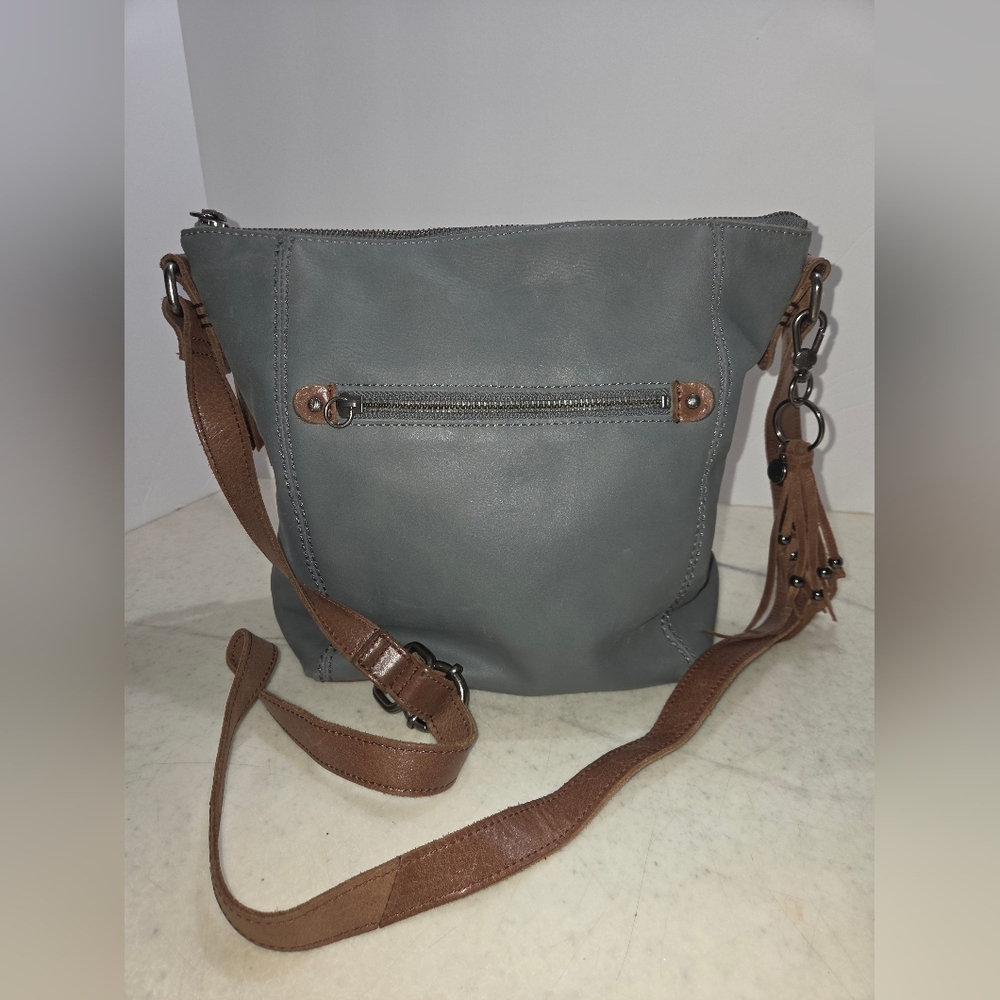 The Sak Gray and Tan Crossbody Bag